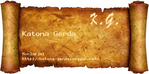 Katona Gerda névjegykártya