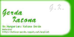 gerda katona business card
